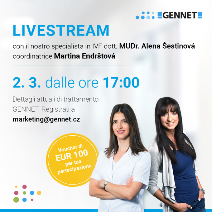 Livestream GENNET - 2. 3. 2023 – alle ore 17:00